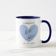 Best Man Blue Heart Personalised Mug