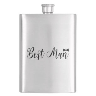 Best Man Bowtie Wedding,Bachelor Party Gift Hip Flask