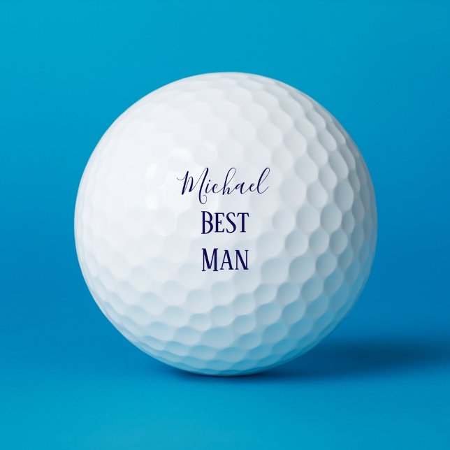 Best Man Celebration Blue and White Golf Balls (Creator Uploaded)