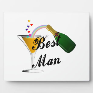 Best Man Champagne Toast Plaque