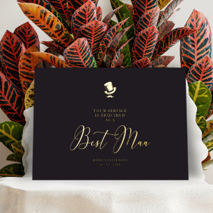 Best Man Chic Wedding Minimalist Proposal 