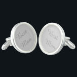 Best Man Cufflinks<br><div class="desc">Sterling Silver plated cufflinks shown in silver grey with Best Man text. Customise this item or buy as is.</div>