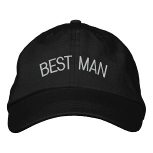 BEST MAN Custom Name BLACK A07C7L Embroidered Hat