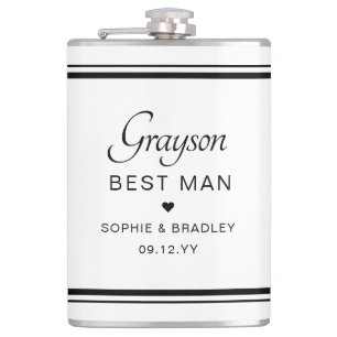 Best Man Custom Personalised Wedding Party Hip Flask