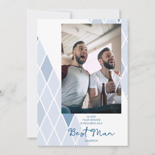 Best Man Elegant Abstract Photo Sophisticated (Front)