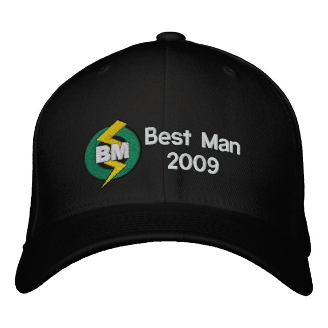 Best Man Embroidered Hat, Customisable Embroidered Hat (Front)