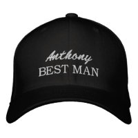 Best Man embroidered hat for wedding groomsman