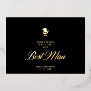 Best Man Funny Wedding Minimalist Proposal Card