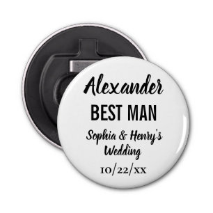 Best Man Gift Modern Bachelor Party Wedding Bottle Opener
