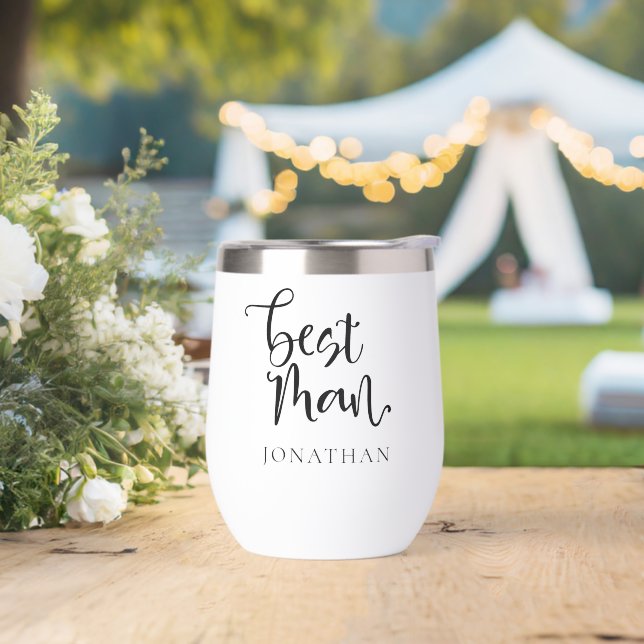 Best Man Gift Name Black Script (Wedding)