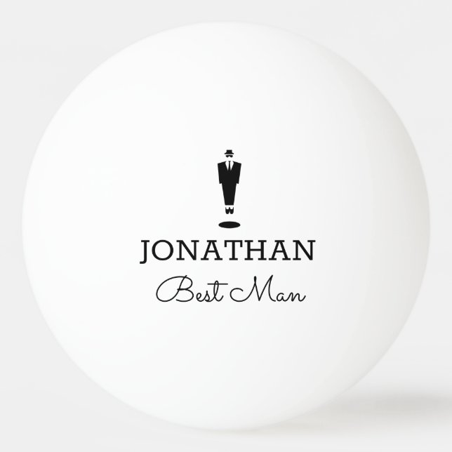 Best Man Gift Wedding Party Custom Personalised Ping Pong Ball (Front)