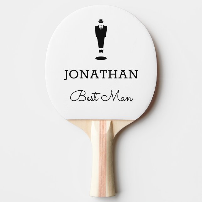 Best Man Gift Wedding Party Custom Personalized Ping Pong Paddle (Front)
