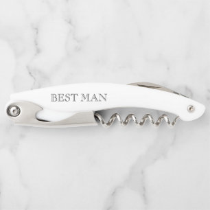 Best Man Groomsman Gift Wedding Date Classic Corkscrew