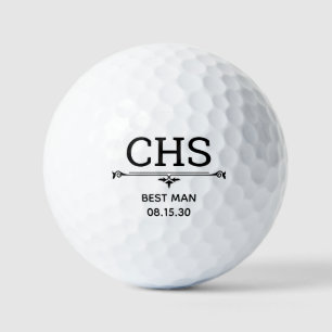 Best Man Initials Golf Balls