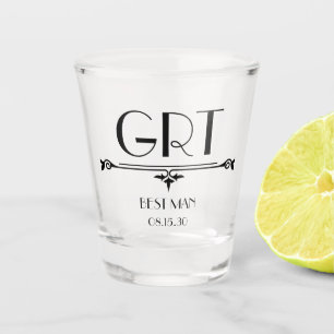 Best Man Initials Shot Glass