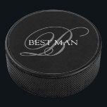 Best Man Monogram Hockey Puck<br><div class="desc">Make your own custom hockey puck. Personalise this design with your own text. You can further customise this design by selecting the "customise further" link if desired.</div>