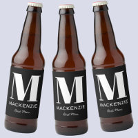 Best Man Monogram Name Black