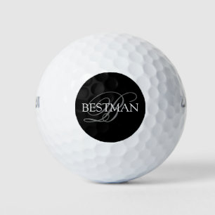 Best Man Monogram Wedding Golf Balls