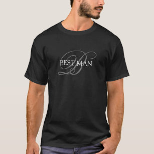 Best Man Monogram Wedding T-Shirt