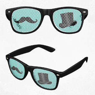 Best Man Moustache and Top Hat Adult Party Retro Sunglasses