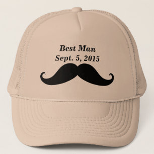 Best Man Moustache Truckers Hat