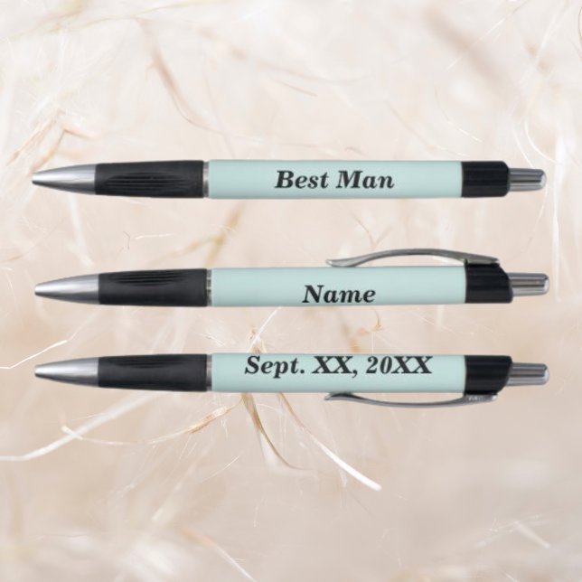 Best Man Name and Date of Wedding Rubber Grip (Best Man Name and Date of Wedding Rubber Grip Pen)