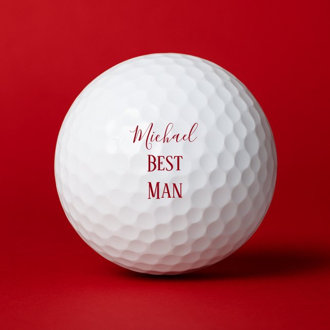 Best Man on the Green Wedding  Golf Balls (Creator Uploaded)