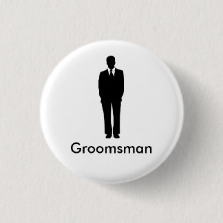 Best Man or Groomsman 3 Cm Round Badge