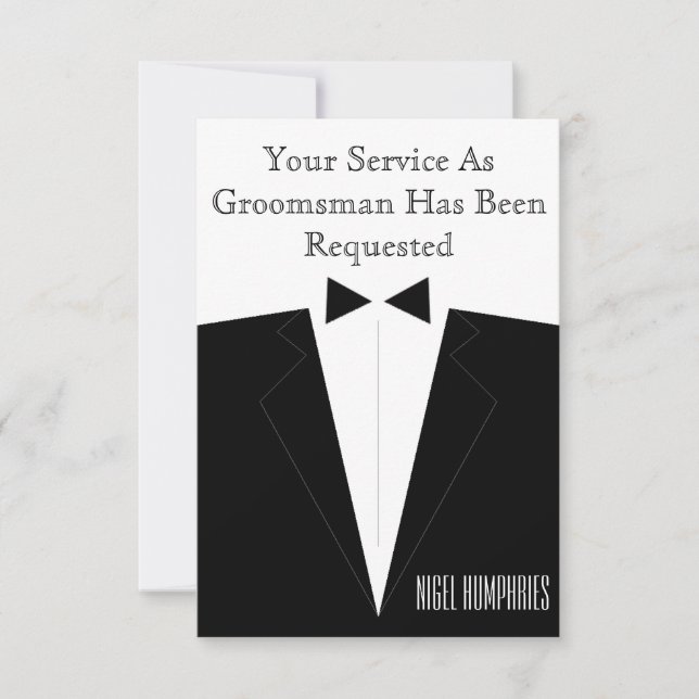 Best Man or Groomsman Invite (Front)