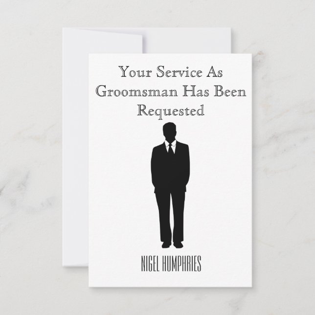 Best Man or Groomsman Invite (Front)