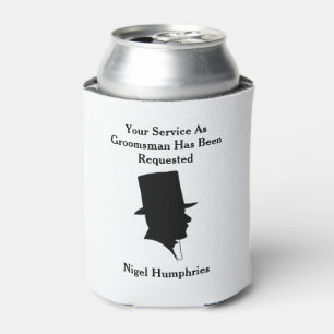 Best Man or Groomsman Invite Can Cooler
