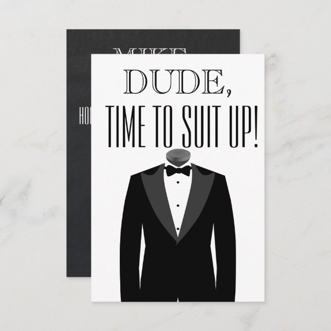 Best Man or Groomsman Proposal Invitation (Front/Back)