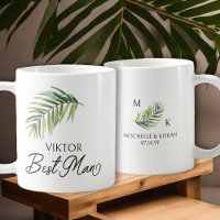 Best Man Palm Leaf Wedding Party Gift