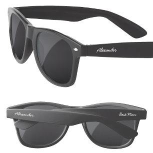 Best Man Personalised Script Name Wedding Sunglasses