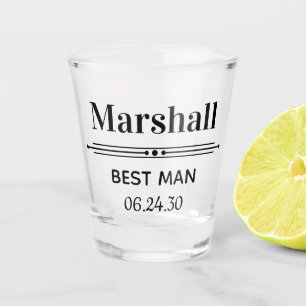 Best Man Personalised Shot Glass