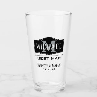 BEST MAN PERSONALIZED  GLASS