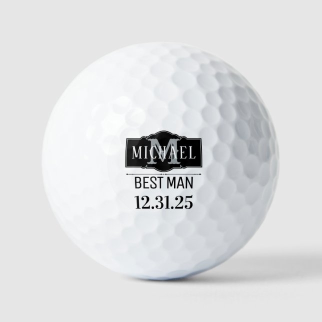 BEST MAN PERSONALIZED GOLF BALLS (Front)