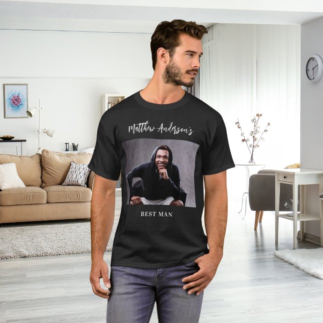 BEST MAN photo bachelor party T-Shirt (Creator Uploaded)