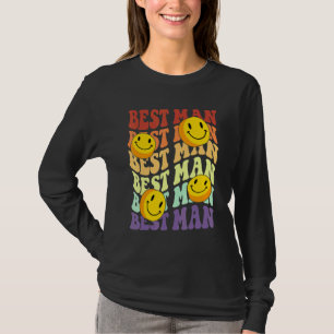 best man retro smile face wedding celebration bach T-Shirt