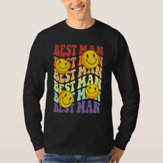 best man retro smile face wedding celebration bach T-Shirt