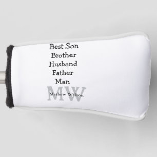 Best man son husband dad quotes add name text golf head cover
