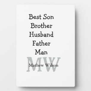 Best man son husband dad quotes add name text plaque
