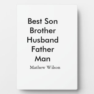 Best man son husband dad quotes add name text plaque