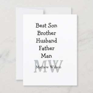 Best man son husband dad quotes add name text postcard