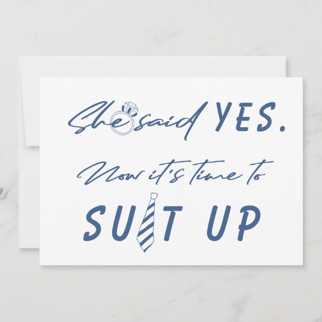 Best Man time to suit up funny script proposal Invitation (Front)