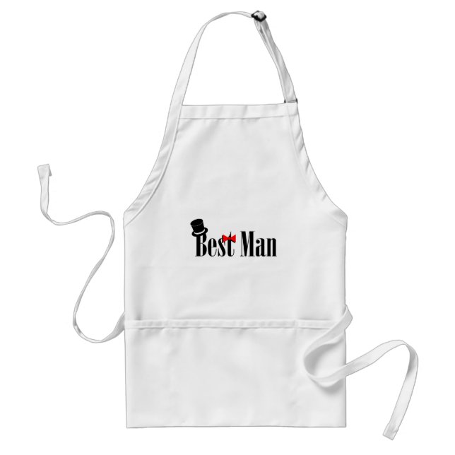 Best Man Top Hat Standard Apron (Front)