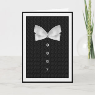 Best Man Wedding Black Bow Tie Invitation
