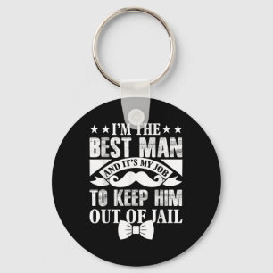 Best Man Wedding Groom Funny Bachelor Stag Party M Key Ring