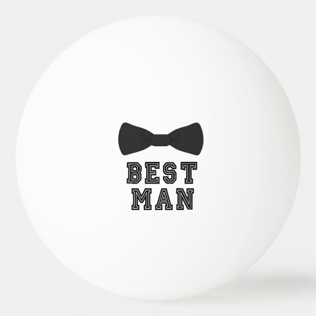 Best man wedding groomsmen bow tie  ping pong ball (Front)