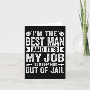 Best Man Wedding Groomsmen Funny Bridal Bachelor P Card